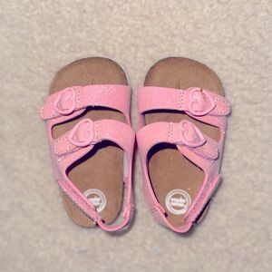 Baby Pink Heart Strap Kids Sandals size 3